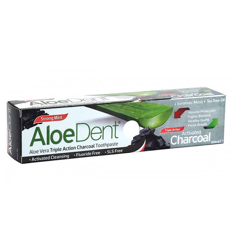 Aloe Dent Triple Action Activated Charcoal Toothpaste 100ml zpharm