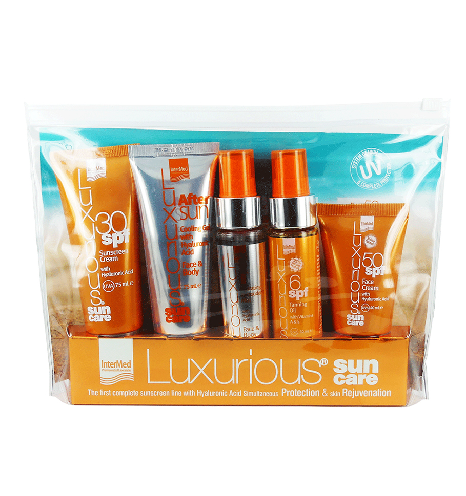 Intermed Luxurious Sun Care Travel Kit Sunscreen Cream SPF30 75ml & After Sun Cooling Gel 75ml