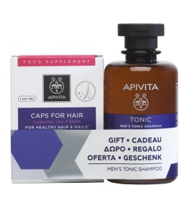 Apivita Caps for Hair 30caps & Apivita Mens Tonic Shampoo 250ml