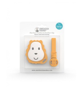 Matchstick Monkey Soother Clip Flat Lion Teether