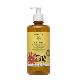Apivita Mini Bees Gentle Kids Hair & Body Wash Calendula & Honey 500ml