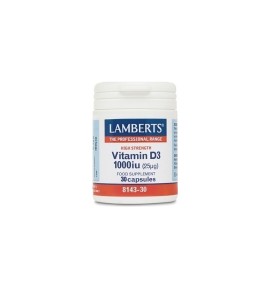 Lamberts Vitamin D3 1000iu (25μg), 30 caps