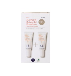 Korres Γιαούρτι Αντηλιακή Κρέμα-Gel Προσώπου SPF50 1+1 (40ml)