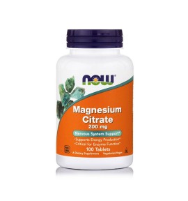 Now Foods Magnesium Citrate 200mg 100tabs
