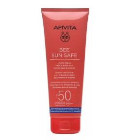 Apivita Bee Sun Safe Ενυδατικό Αναζωογονητικό Γαλάκτωμα για πρόσωπο και σώμα SPF50 200ml