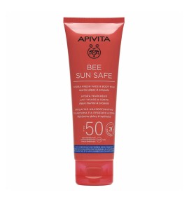 Apivita Bee Sun Safe Ενυδατικό Αναζωογονητικό Γαλάκτωμα για Πρόσωπο και Σώμα SPF50 Travel Size 100ml