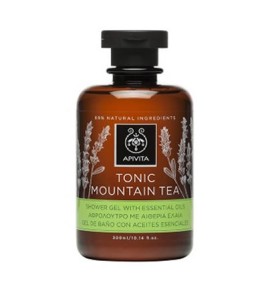 Apivita Tonic Mountain Tea Shower Gel with Essential Oils 300ml