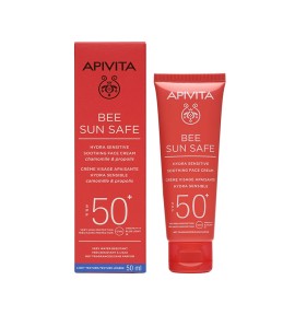 Apivita Bee Sun Safe Καταπραϋντική Κρέμα Προσώπου για Ευαίσθητες Επιδερμίδες SPF50+ 50ml