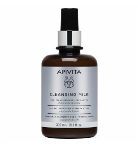 Apivita 3 in 1 Cleansing Milk Face & Eyes 300ml