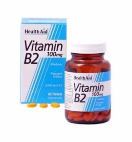 Health Aid Vitamin B2 (Riboflavin) 100mg 60tabs