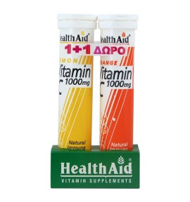 Health Aid Vitamin C 1000mg Λεμόνι 20 tabs+Vitamin C 1000mg Πορτοκάλι 20 tabs