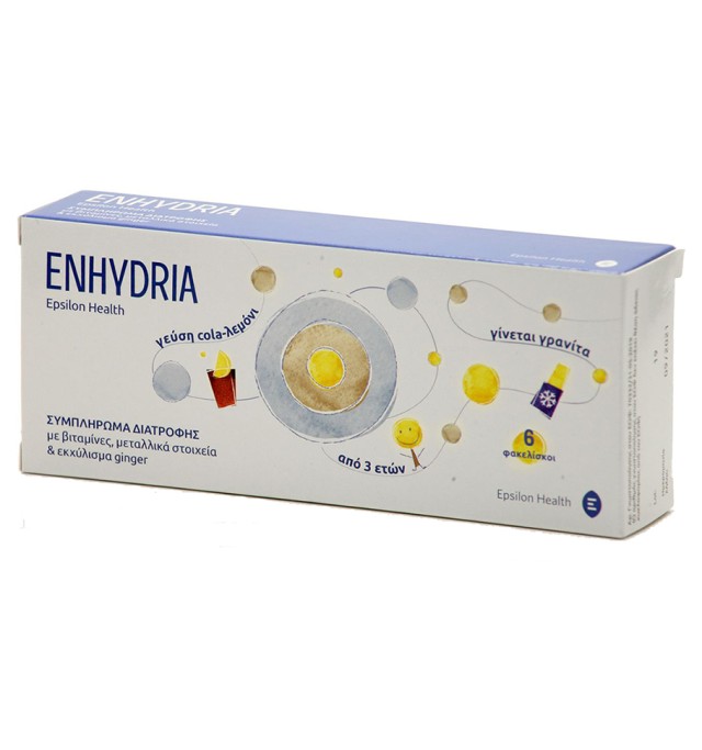Epsilon Health Enhydria Με Γέυση Cola - Λεμόνι 6x15ml