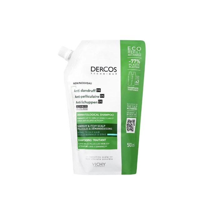 Vichy Dercos Anti Dandruff DS Normal to Oily Hair Refill  500ml