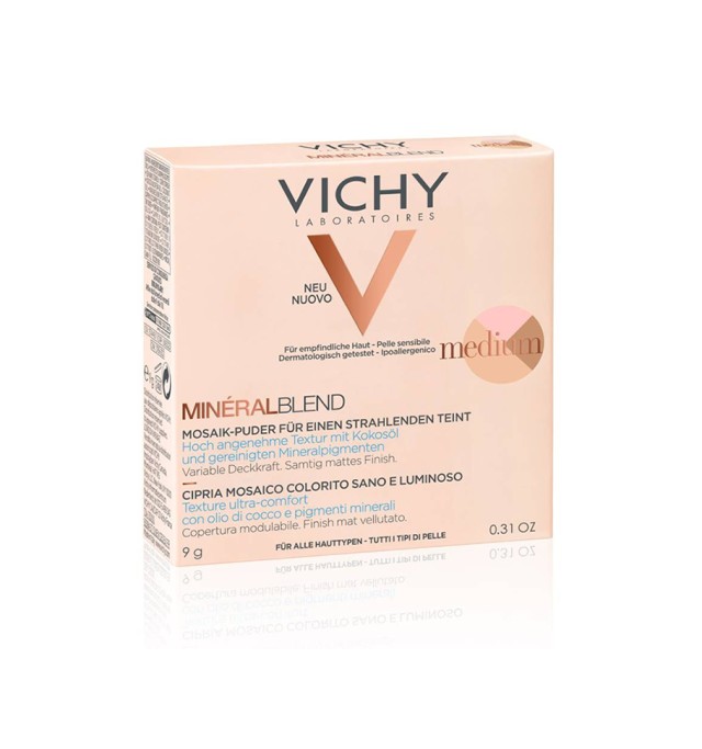 Vichy MineralBlend Healthy Glow Tri-Color Powder Medium 9g