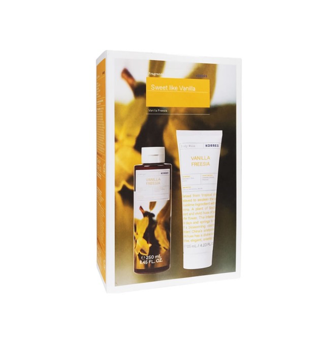 Korres Set Sweet Like Vanilla Freesia Αφρόλουτρο 250ml + Vanilla Freesia Body Milk 125ml