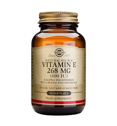 Solgar Vitamin E Natural 400 IU softgels 50s