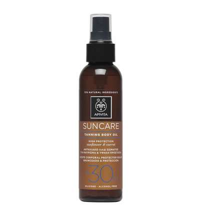 Apivita Suncare Tanning Body Oil SPF30 150ml