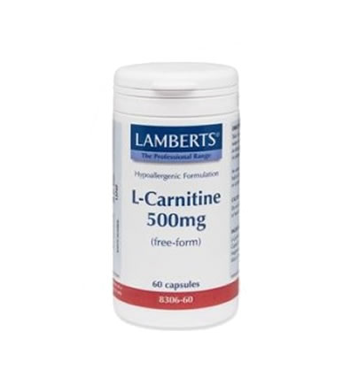 Lamberts L-Carnitine 500μg New Higher Strength 60 caps