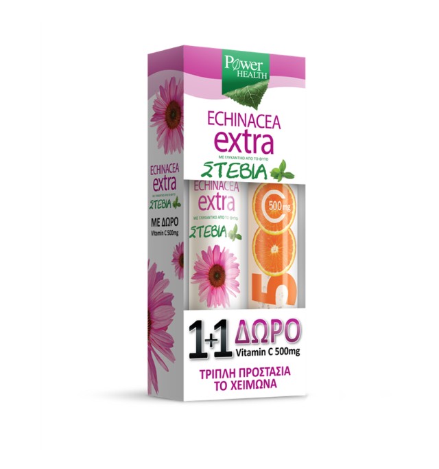 Power Health Echinacea Extra STEVIA 24s+ ΔΩΡΟ C 500mg, 20s