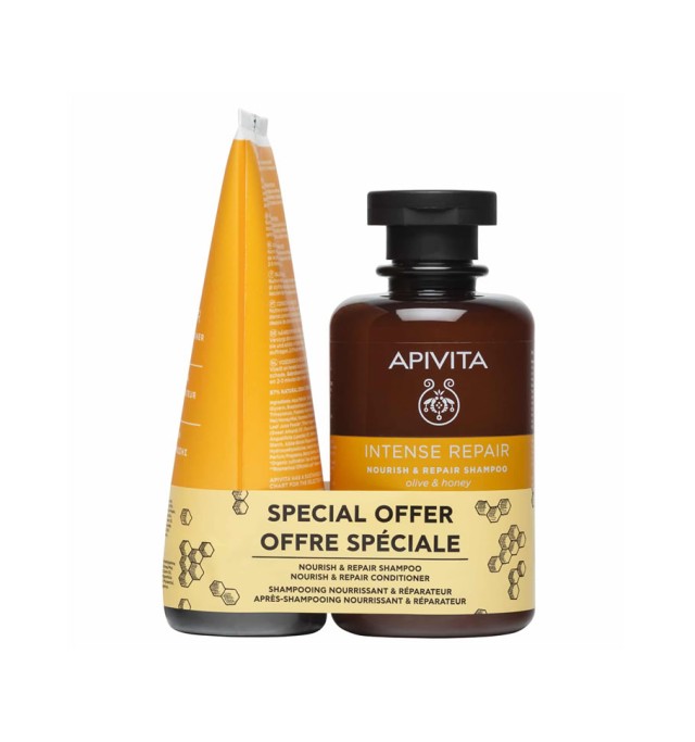 Apivita Holistic Hair Care Intense Repair Shampoo 250ml & Conditioner 150ml