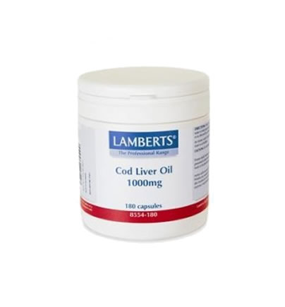 Lamberts Cod Liver Oil 1000mg 180caps (Ω3&VIT A, D & E)