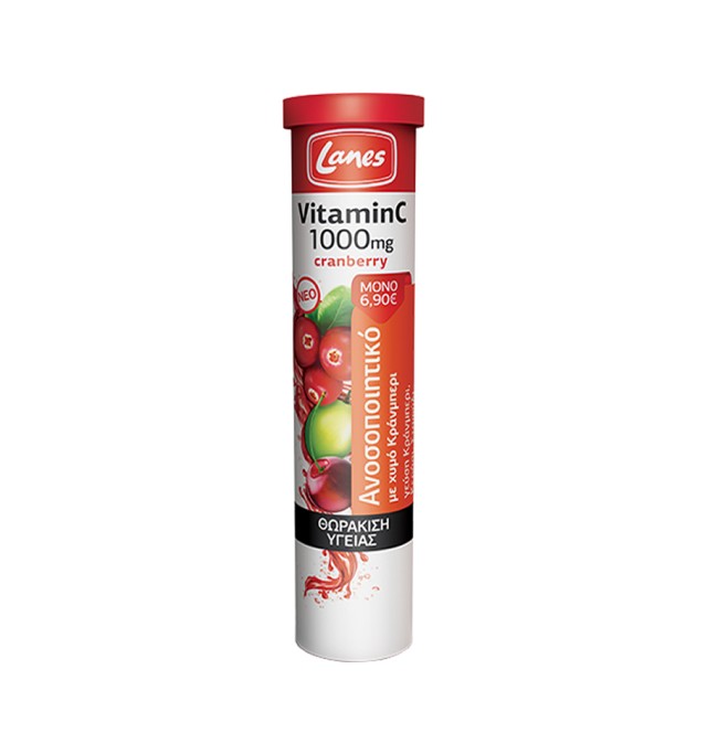 Lanes Vitamic C 1000mg Cranberry 20tabs