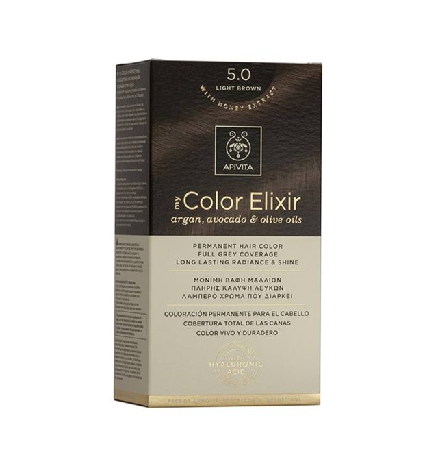Apivita My Color Elixir Μόνιμη Βαφή Μαλλιών 5.0 ΚΑΣΤΑΝΟ ΑΝΟΙΧΤΟ