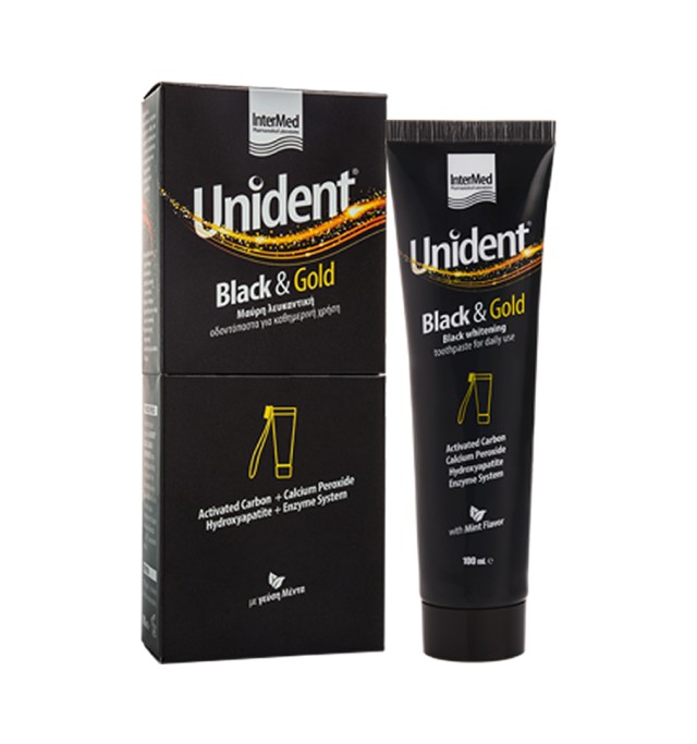 Intermed Unident Black & Gold Whightening Toothpaste 100ml