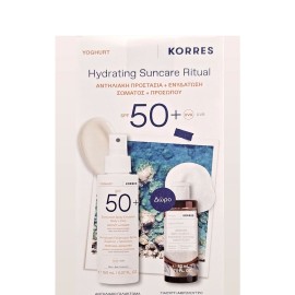 Korres Υoghurt Hydrating Suncare Ritual Σετ για Αντηλιακή Προστασία & Ενυδάτωση με Yoghurt Suncreen Spray Emulsion Αντηλιακό Γαλάκτωμα Spray Σώματος & Προσώπου SPF 50+, 150ml & Δώρο Yoghurt Renewing Body Cleanser Αφρόλουτρο, 80ml, 1σετ
