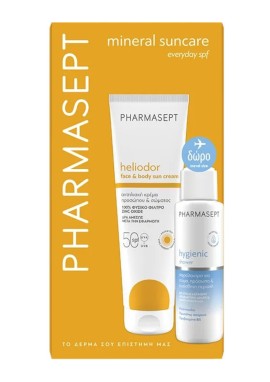 Pharmasept Promo Heliodor Face & Body Sun Cream Αντηλιακό Γαλάκτωμα Προσώπου & Σώματος με SPF50 150ml & Δώρο Hygienic Shower 100ml