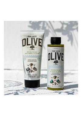 Korres Promo Olive Sea Salt Shower Gel, 250ml & Body Smoothing Milk, 200ml
