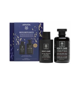 Apivita Set Boys Boys Boys Eau De Toilette με Κέδρο & Κάρδαμο 100ml + Δώρο Mens Care Σαμπουάν-Αφρόλουτρο 250ml