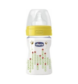 Chicco Πλαστικό Μπιμπερό Well Being Θηλή Σιλικόνης 150ml