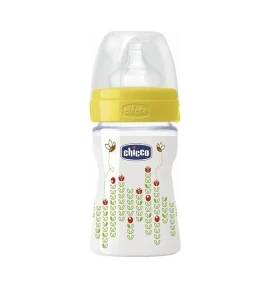 Chicco Πλαστικό Μπιμπερό Well Being Θηλή Σιλικόνης 150ml