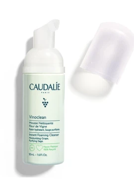 Caudalie Vinoclean Instant Foaming Cleanser Απαλός Αφρός Καθαρισμού Προσώπου, 50ml TRAVEL SIZE