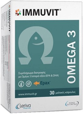 Leriva Pharma Immuvit Omega 3 (EPA & DHA), 30softgels