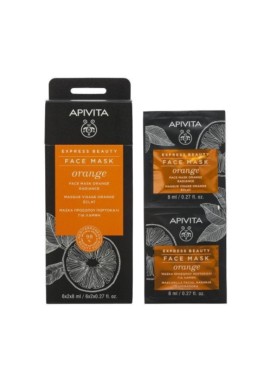 Apivita Express Beauty Μάσκα Αναζωογόνησης με πορτοκάλι 2x8ml