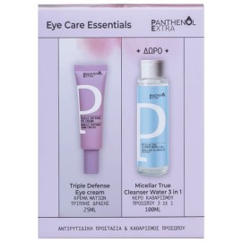 Panthenol Extra Promo Eye Care Essentials Triple Defense Κρέμα Ματιών, 25ml & Δώρο Micellar True Νερό Καθαρισμού Προσώπου 3σε1, 100ml