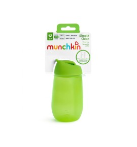 Munchkin Ποτήρι με Καλαμάκι Simple Clean Straw Cup Green