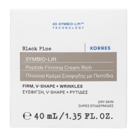 Korres Black Pine Symbio-Lift Πλούσια Κρέμα Σύσφιγξης Με Πεπτίδια Για Ξηρές Επιδερμίδες 40ml