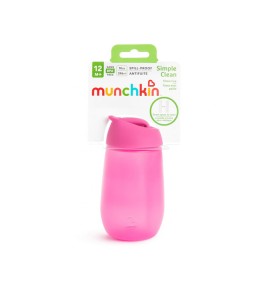 Munchkin Ποτήρι με Καλαμάκι Simple Clean Straw Cup Pink