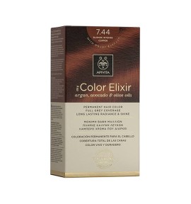 Apivita My Color Elixir Μόνιμη Βαφή Μαλλιών 7.44 ΞΑΝΘΟ ΕΝΤΟΝΟ ΧΑΛΚΙΝΟ