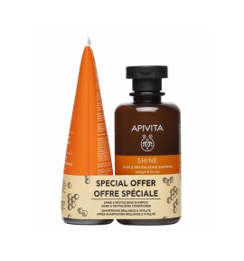 Apivita Holistic Hair Care Shine & Revitalizing Shampoo 250ml & Shine & Revitalizing Conditioner 150ml