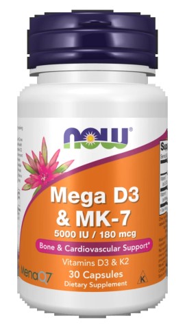 Now Foods Mega D3 & MK-7, 30 Capsules