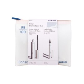 Korres Color Drama Eyes Duo Drama Volume Mascara 01 Black 13ml + Liquid Color Eyeliner 01 Black 1 ml