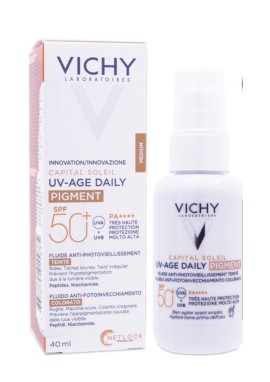 Vichy Capital Soleil UV-AGE Daily Pigment Medium Αντηλιακό Προσώπου με Χρώμα SPF50+, 40ml