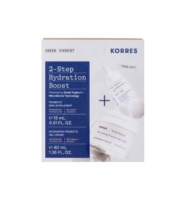 Korres Greek Yoghurt 2-Step Hydration Boost Promo Nourishing Probiotic Gel-Cream, 40ml & Δώρο Probiotic Skin-Supplement Serum, 15ml