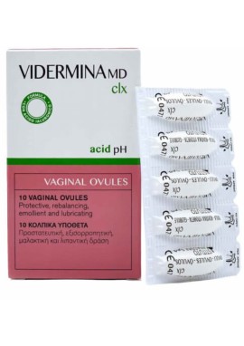 Vidermina CLX Vaginal Ovules 10 Κολπικά Υπόθετα 3gr
