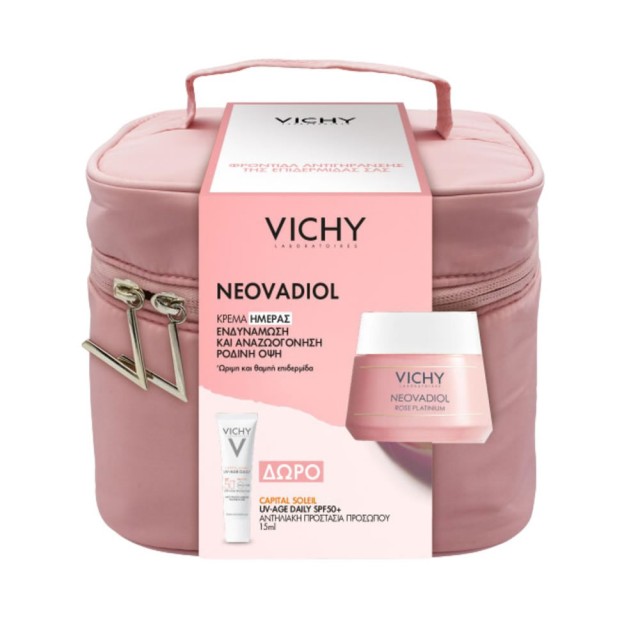 Vichy Νεσεσέρ Neovadiol Rose Platinum Κρέμα Ημέρας, 50ml & Capital Soleil Uv-Age Daily Spf50+, 15ml