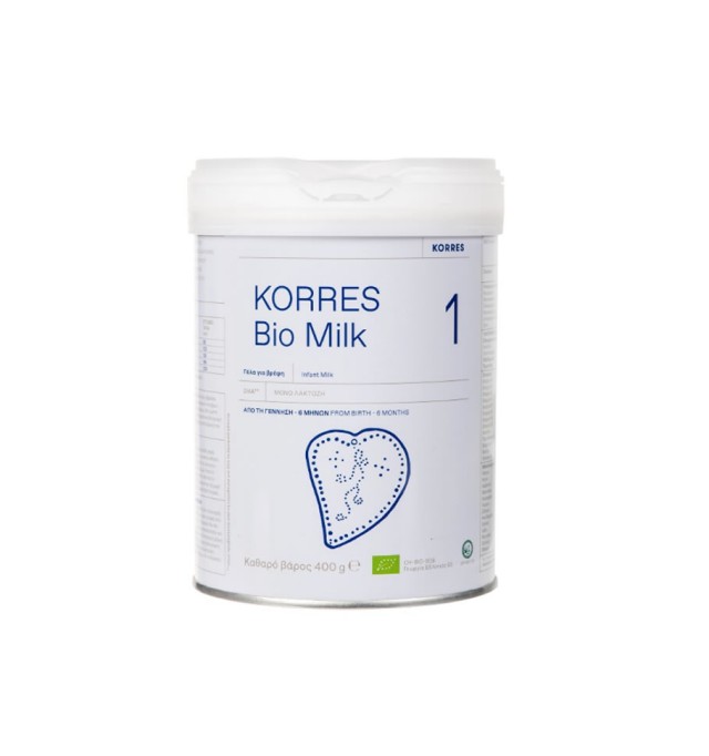 Korres Bio Milk 1 Βιολογικό Αγελαδινό Γάλα για Βρέφη 0-6 μηνών 400g